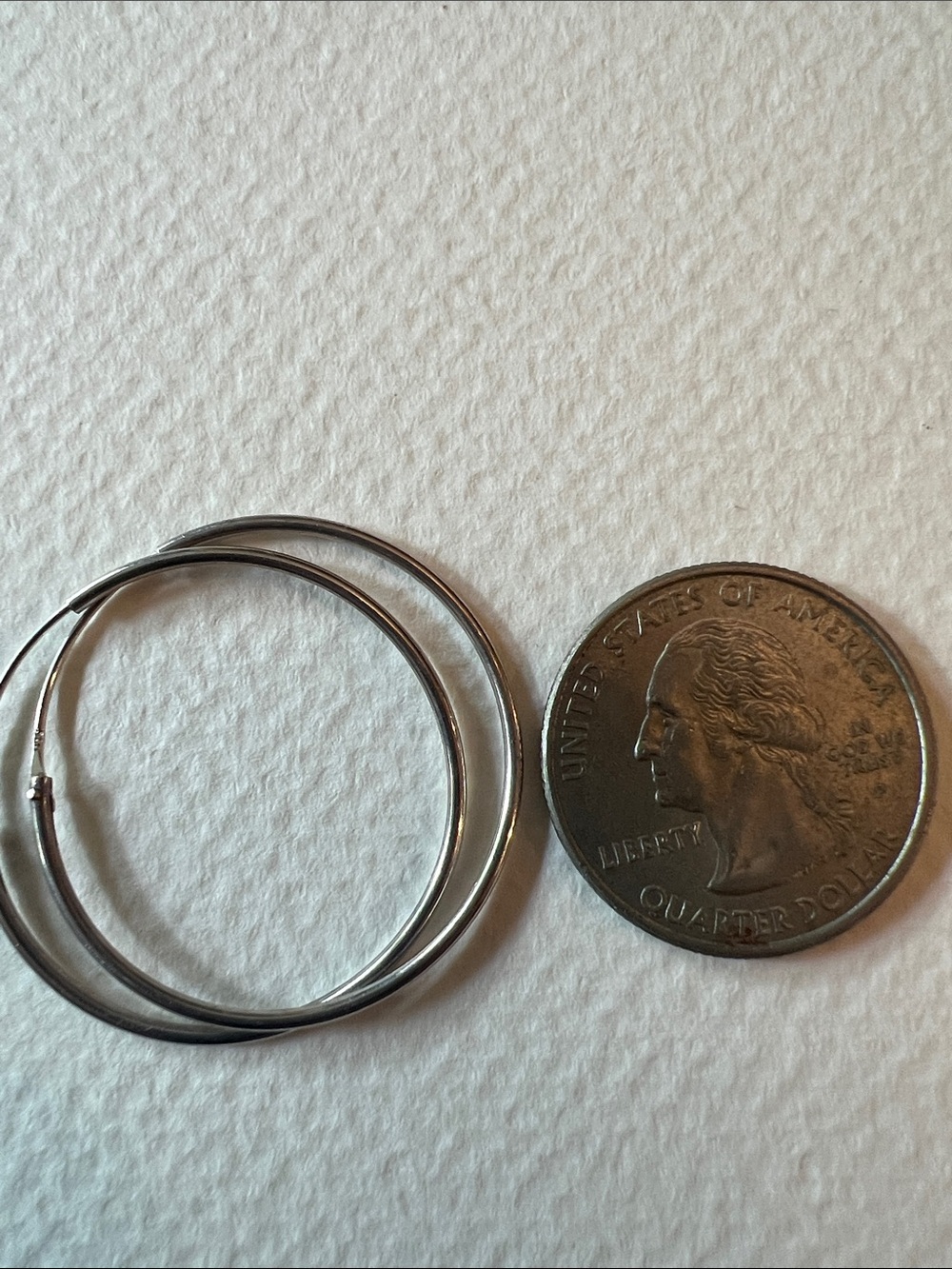 Classic Silver Hoop Earrings - Sleek Everyday Style - Picture 2 of 3